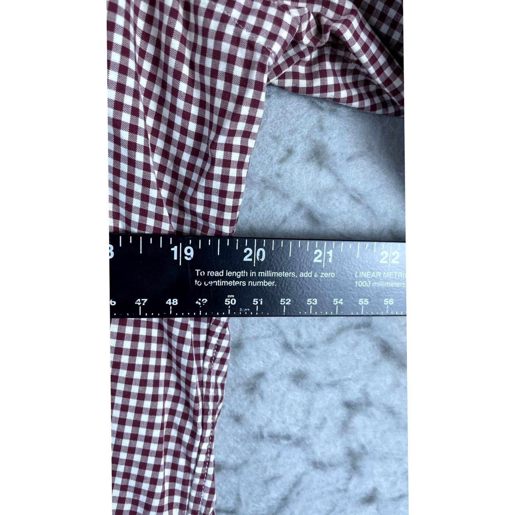Ralph Lauren Ralph Lauren Shirt Mens M Maroon Gingham Button Down Custom Fit Long Sleeve Size US M / EU 48-50 / 2 - 5 Thumbnail