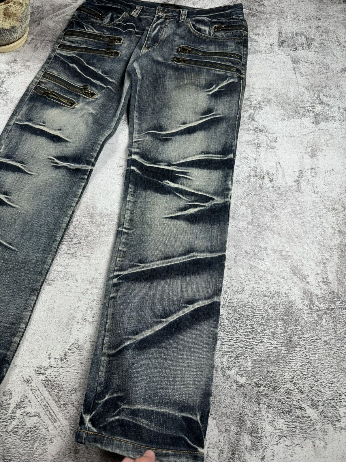 Japanese Brand Vintage Faded Distressed Y2K Rap Jeansia Jeans Pants Bottoms Size US 32 / EU 48 - 25 Thumbnail