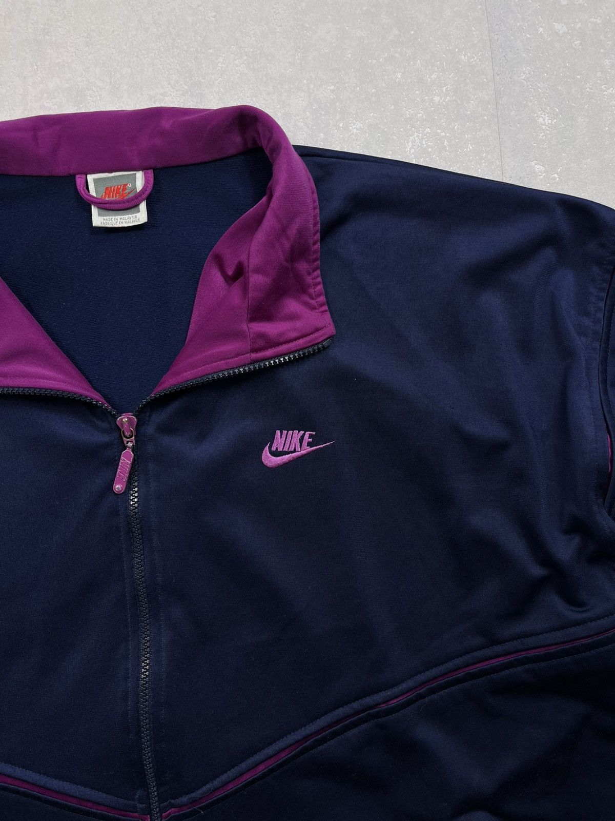 Nike 80’s NIKE RETRO BOXY SWOOSH LOGO TRACK JACKET Y2K VINTAGE Size US XL / EU 56 / 4 - 2 Thumbnail