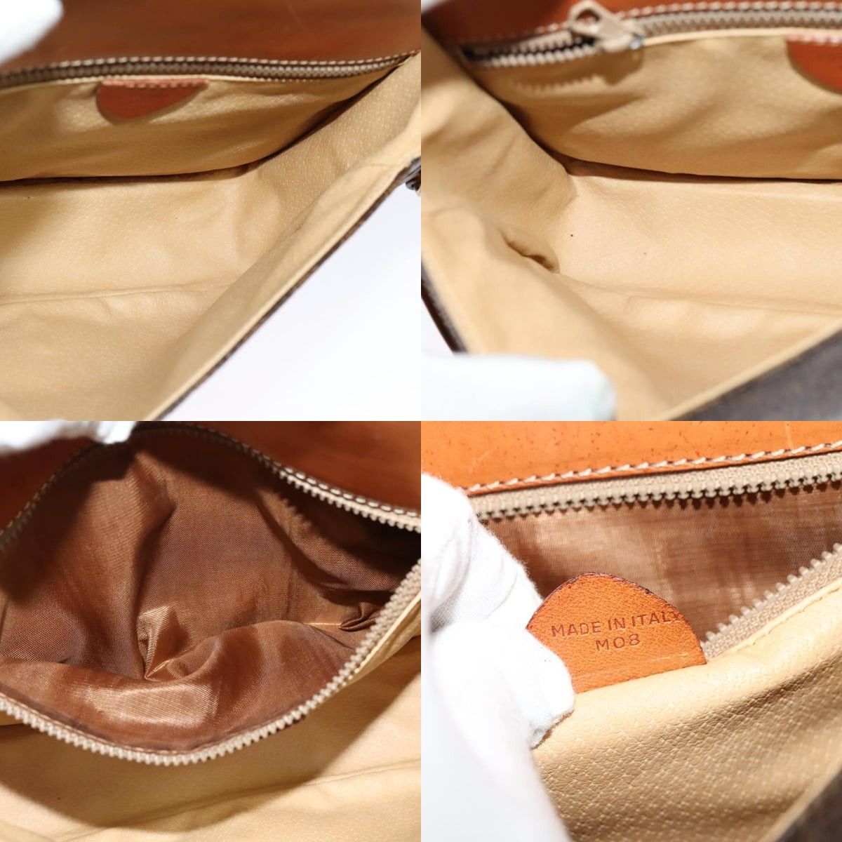 Celine CELINE Macadam Canvas Shoulder Bag Pvc Leather Brown Gold Size ONE SIZE - 12 Thumbnail