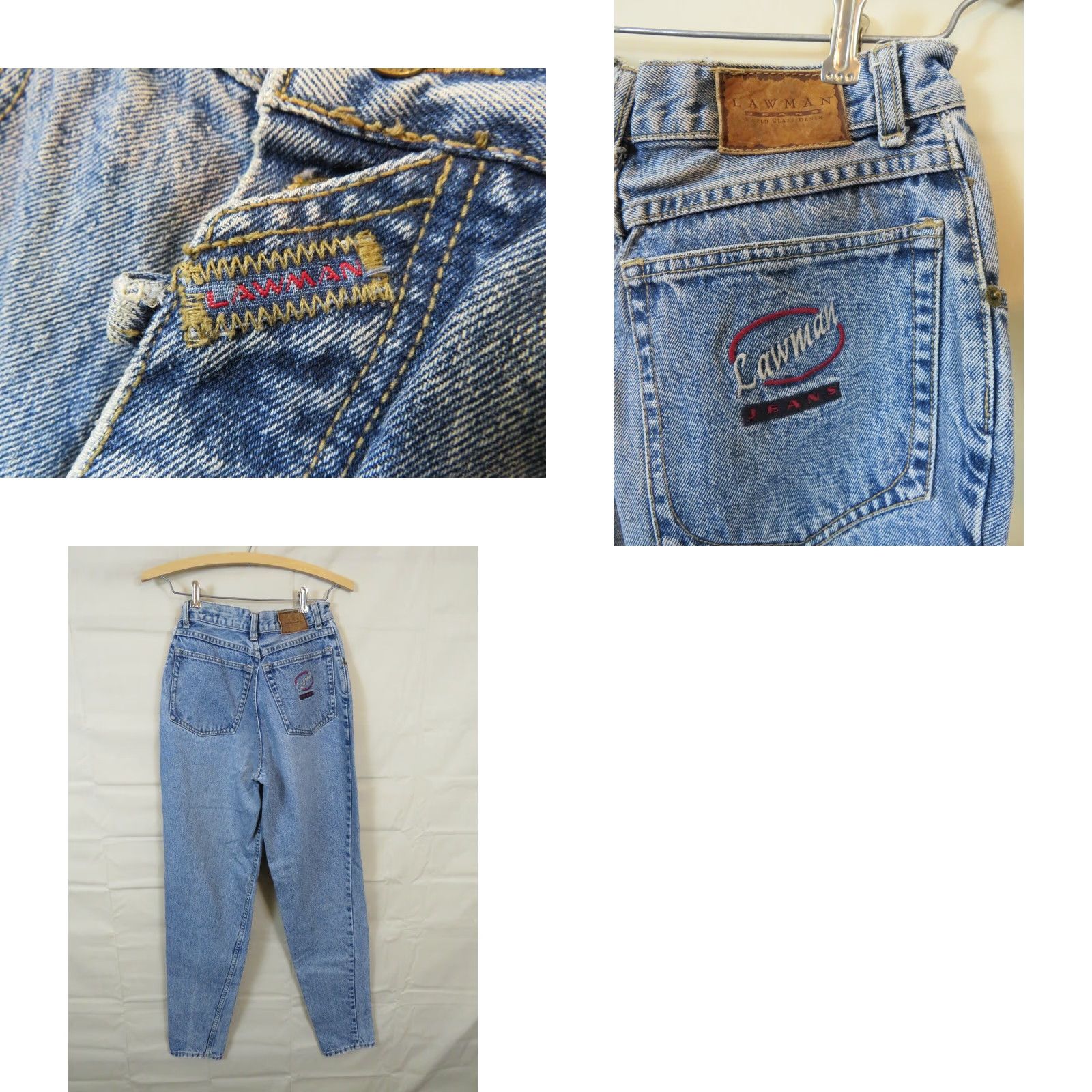 Vintage VINTAGE Lawman High waisted Mom jeans 1990s 5 buttons size 7 Blue Denim Women's? Size 28" / US 6 / IT 42 - 8 Thumbnail