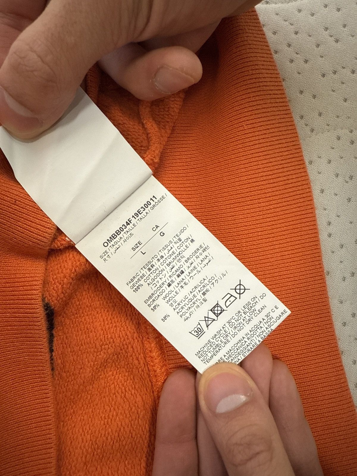 Off-White Felpa Off-White Orange “Abstract Arrows” -Originale- Size US L / EU 52-54 / 3 - 3 Thumbnail