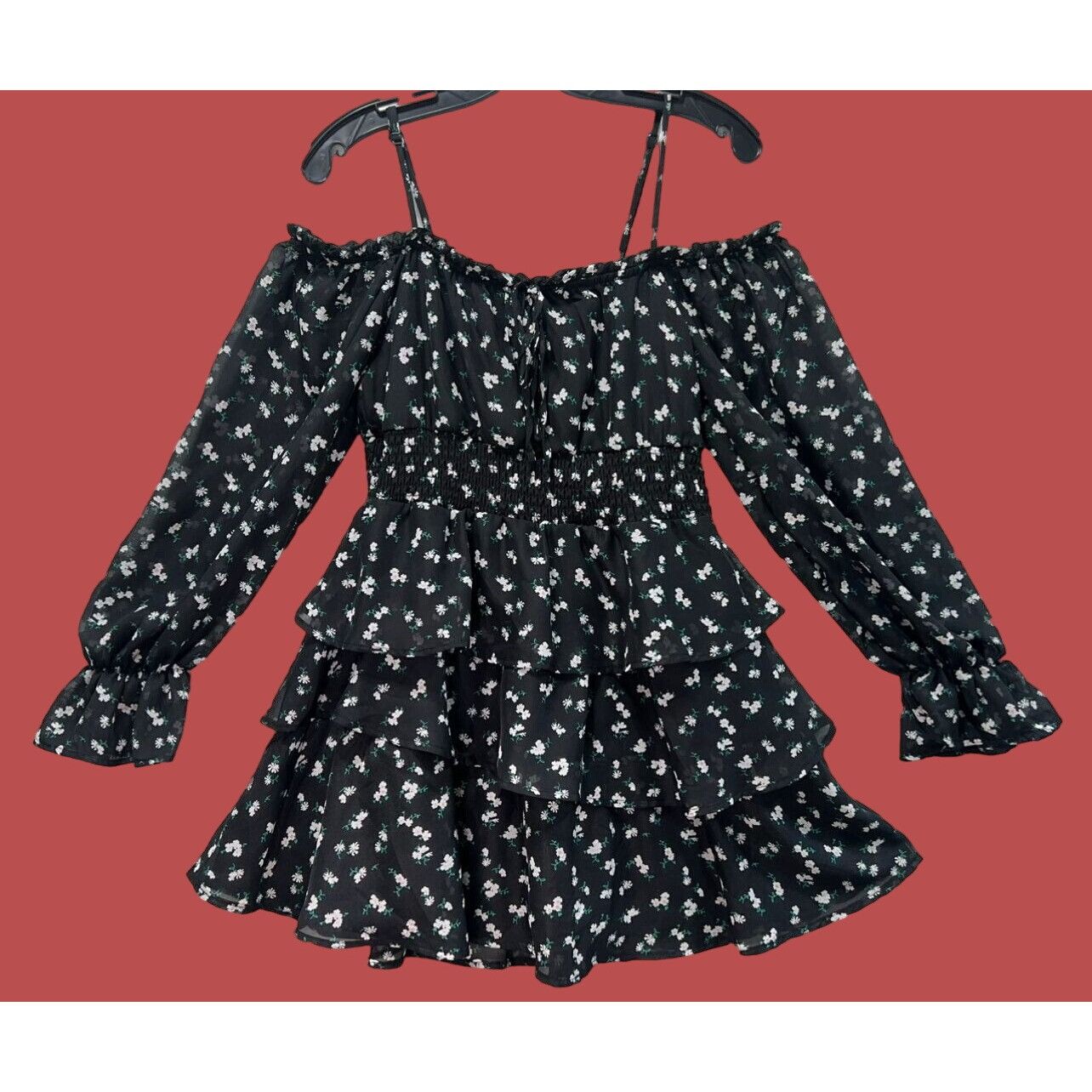 rue21 Rue 21 - Women's Boho Sleeve Ballerina Dress - Black - Small Size S / US 4 / IT 40 - 2 Thumbnail
