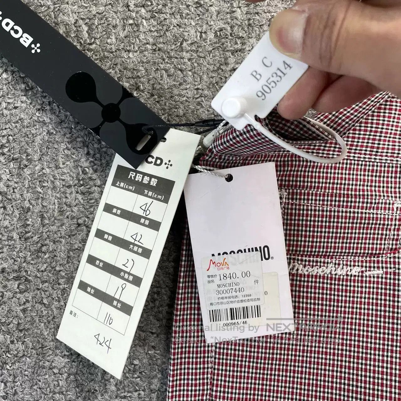 Moschino MOSCHINO Pink Plaid Trousers. Size 41" - 4 Thumbnail
