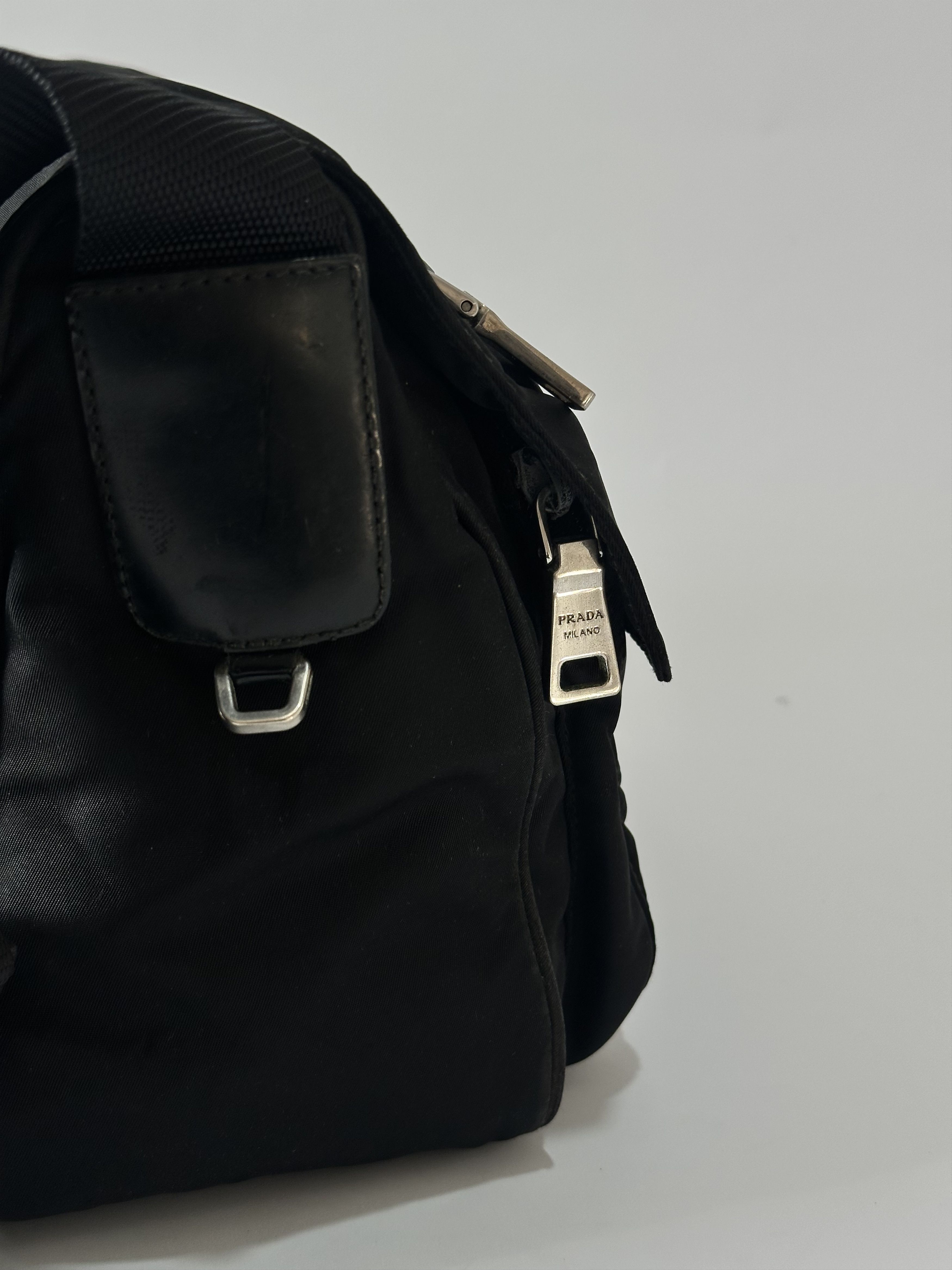 Prada PRADA Unisex Tessuto Nylon Messenger Bag Black Size ONE SIZE - 5 Thumbnail