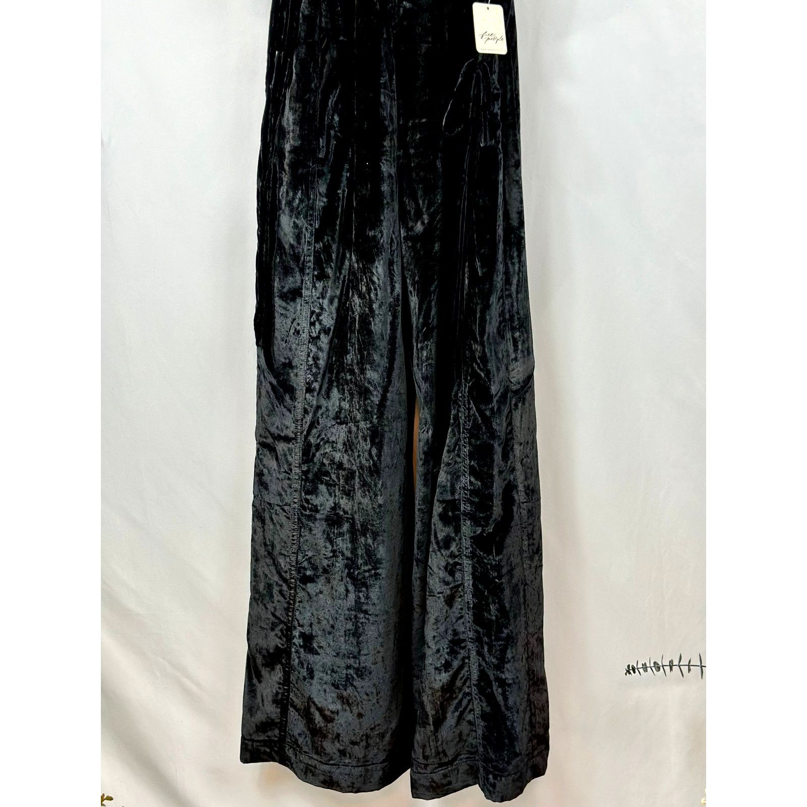Free People Free People 90s Forever Overalls Crushed Velvet Black size M Size 30" / US 8 / IT 44 - 16 Thumbnail