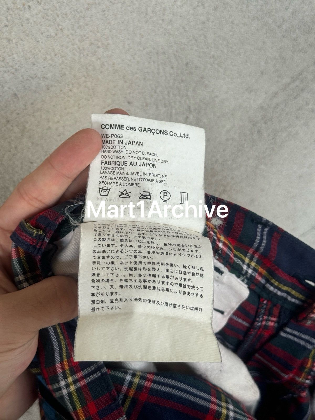 Junya Watanabe Junya Watanabe Levi’s 2001AD “Poem” Plaid Trousers Size US 32 / EU 48 - 8 Thumbnail