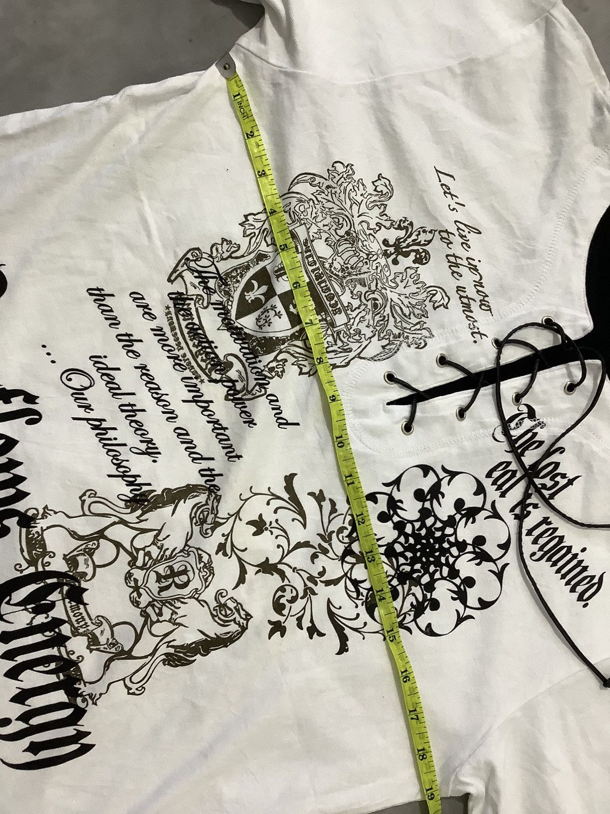 If Six Was Nine × In The Attic × Le Grande Bleu (L.G.B.) Y2K Beaumere Double Layer Poem Gothic Tee Size US L / EU 52-54 / 3 - 9 Thumbnail