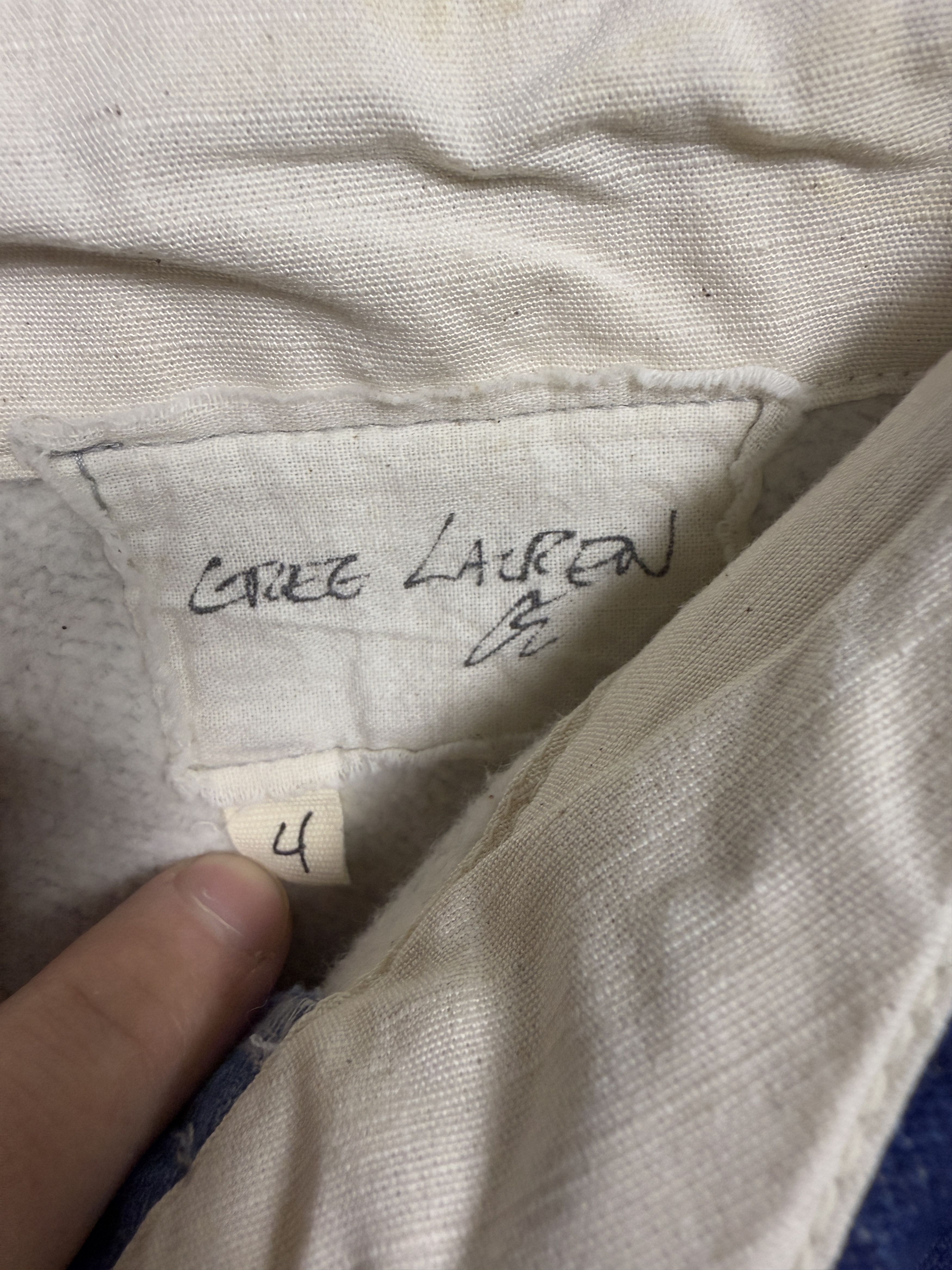 Greg Lauren $1700 Greg Lauren Denim Wide Leg Jeans with Sweats Size US 38 / EU 54 - 5 Thumbnail