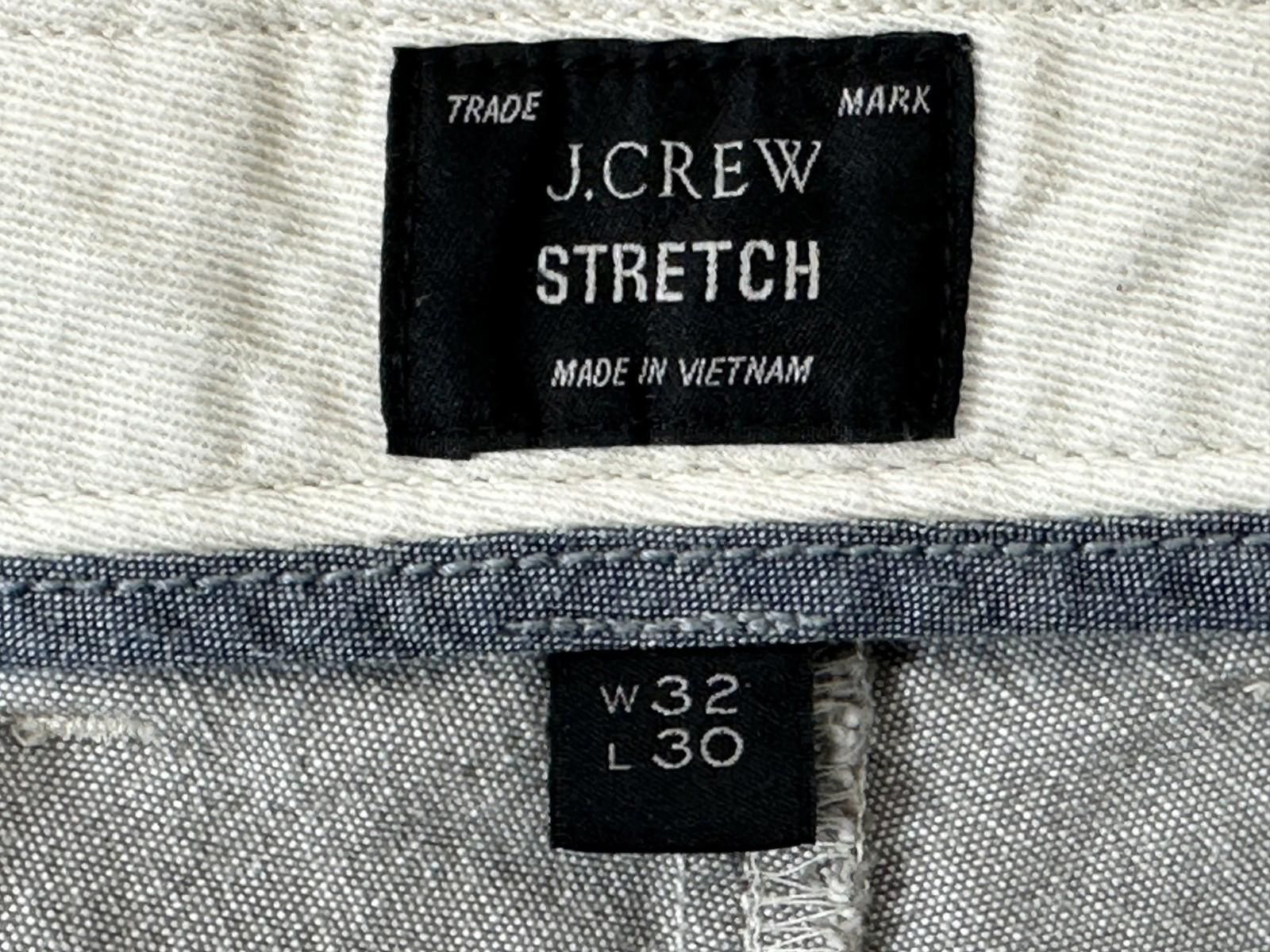 J.Crew J. Crew Men's 32/30 Gray Stretch 484 Slim Chinos Size US 32 / EU 48 - 7 Thumbnail