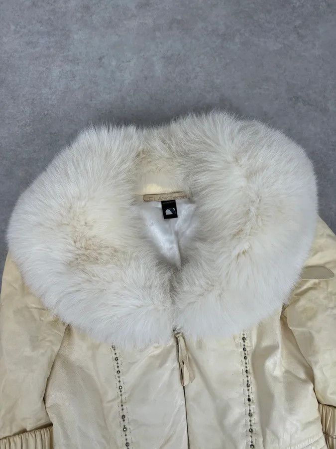 Roberto Cavalli Roberto Cavalli Cream Fur Collar Leather Jacket Size S / US 4 / IT 40 - 4 Thumbnail