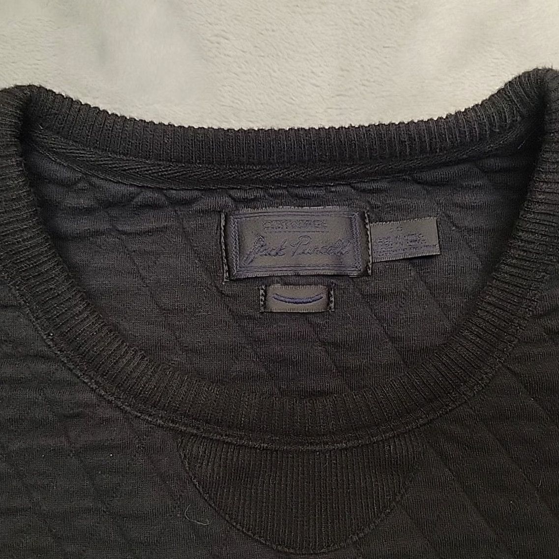 Converse Converse Sweatshirt Mens L Black Quilted Crewneck Pullover Heritage Jack Purcell Folded Logo Size US L / EU 52-54 / 3 - 3 Thumbnail