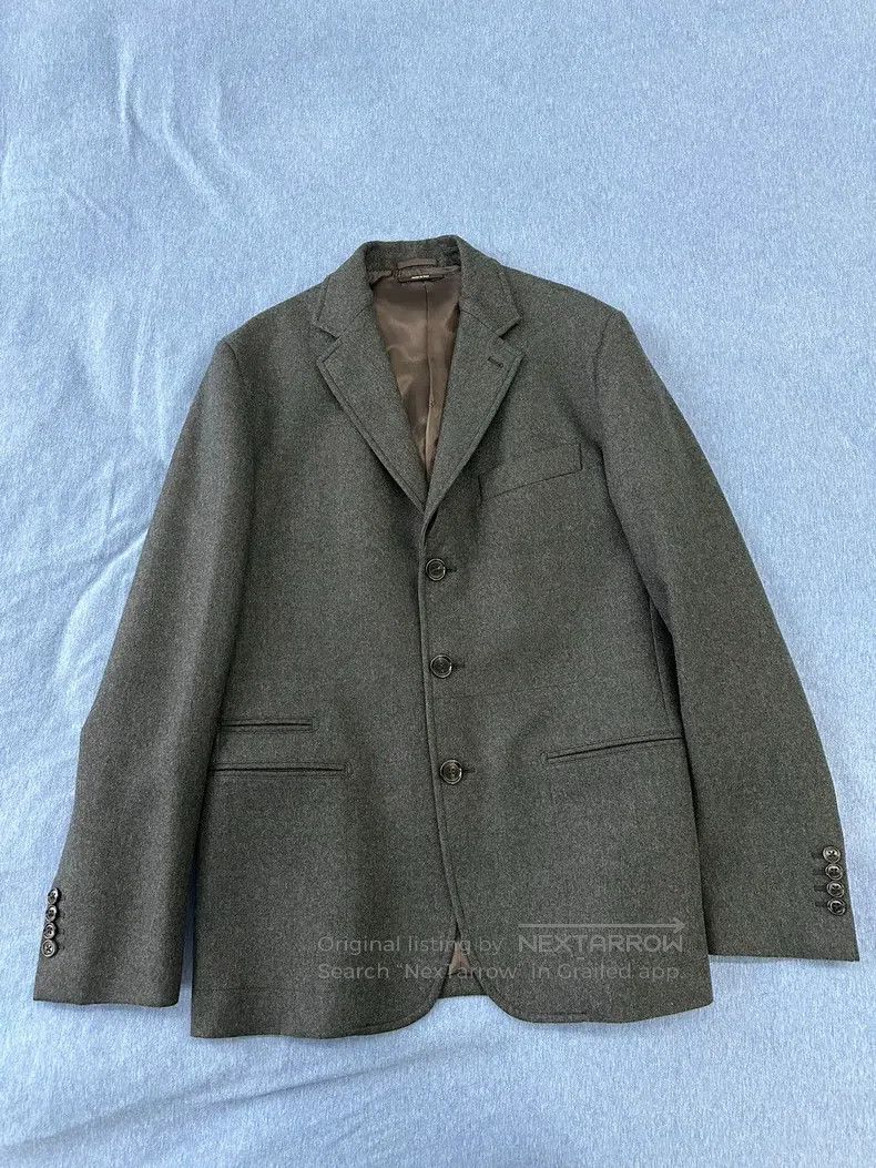 Hermes Hermes Dark Grey Pure Wool Suit Jacket - 100% Wool Size 48R - 1 Thumbnail