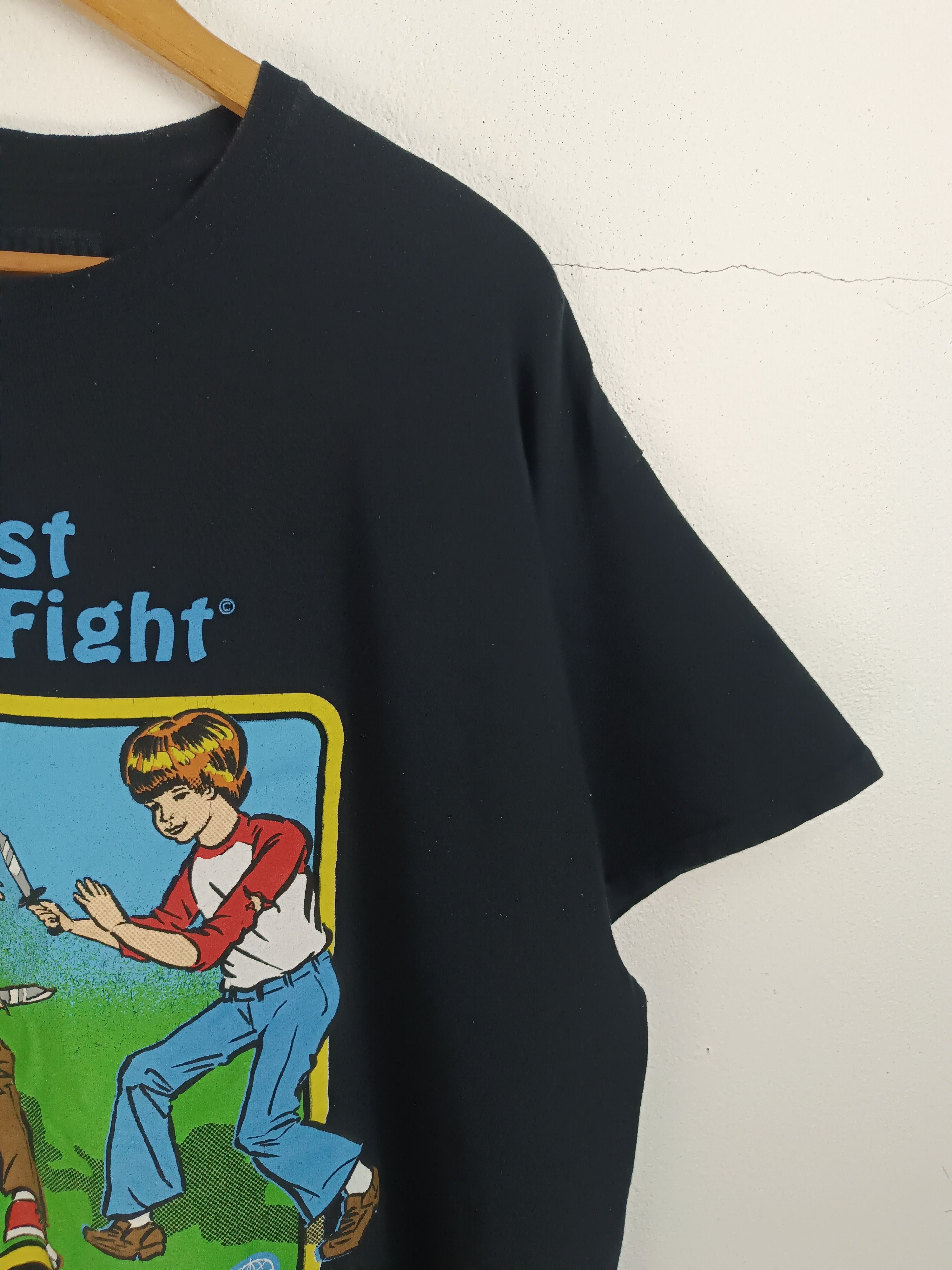 Vintage VINTAGE STEVEN RHODES MY FIRST KNIFE FIGHT FUNNY HUMOR TEE Size US XL / EU 56 / 4 - 7 Thumbnail