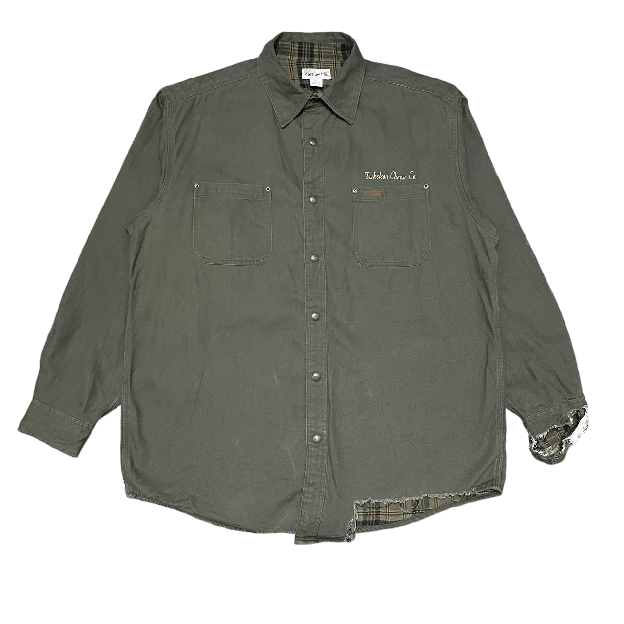 Carhartt Vintage S296MOS Carhartt Work Jacket Thrashed Size US XL / EU 56 / 4 - 2 Thumbnail
