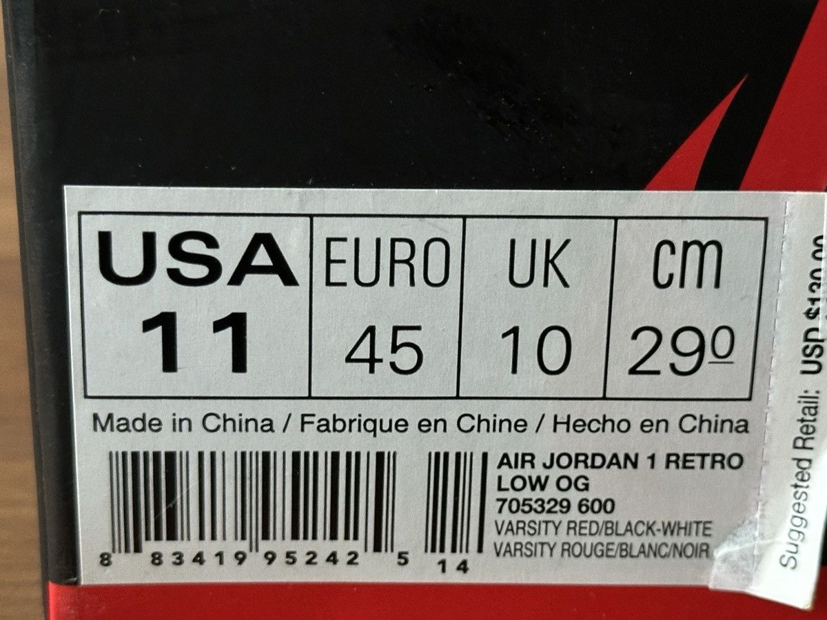 Jordan Brand Jordan 1 Retro Low OG Chicago 2016 Size US 11 / EU 44 - 10 Thumbnail