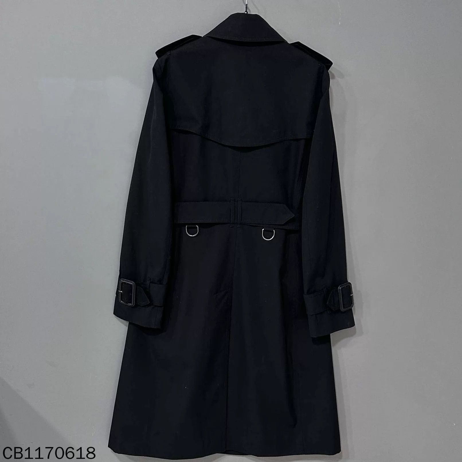 Burberry Burberry Long Trench Coat Black Check UK8 Size S / US 4 / IT 40 - 3 Thumbnail