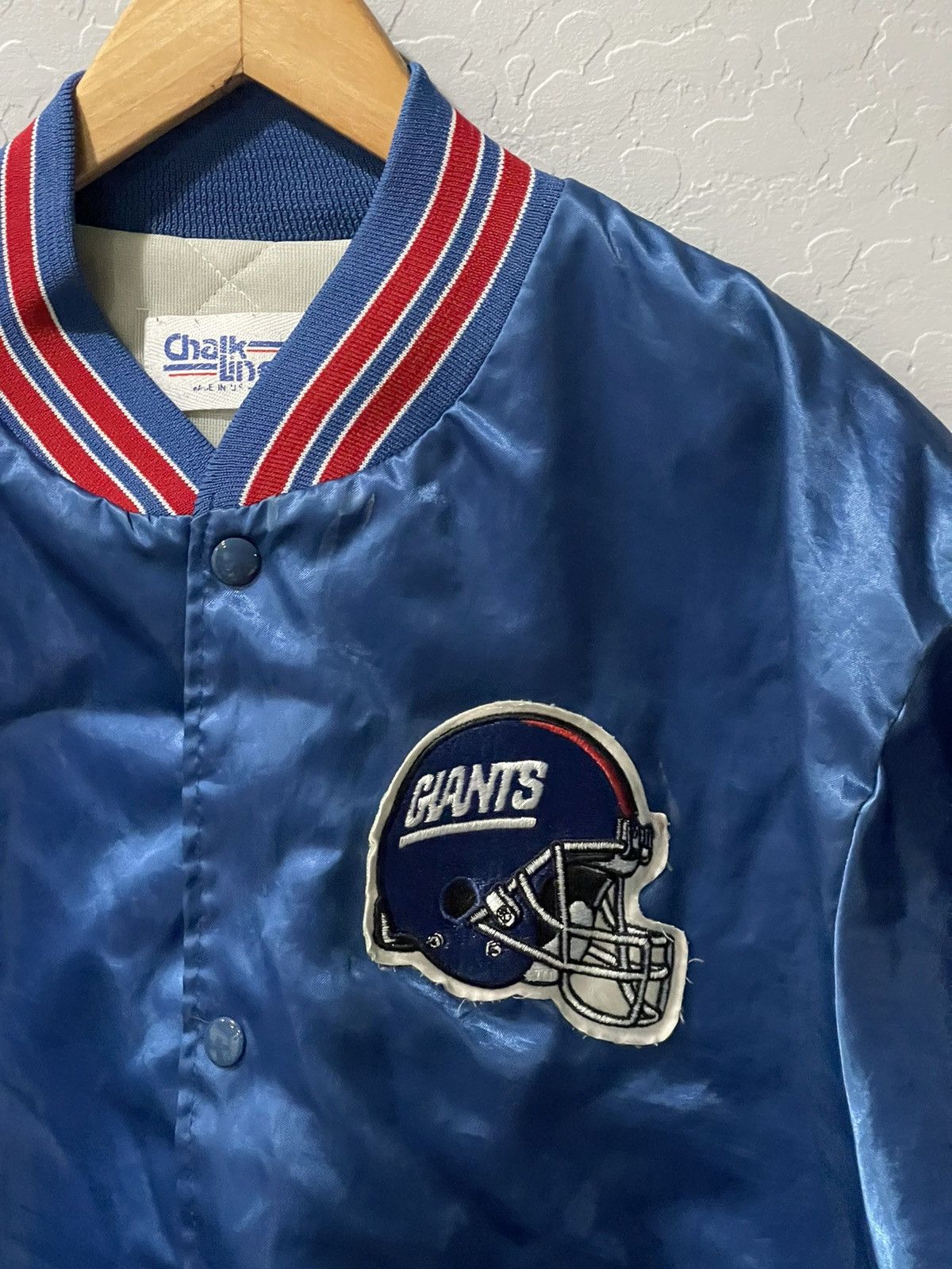 Vintage 80s ChalkLine New York newest Giants SHERPA lined button down jacket