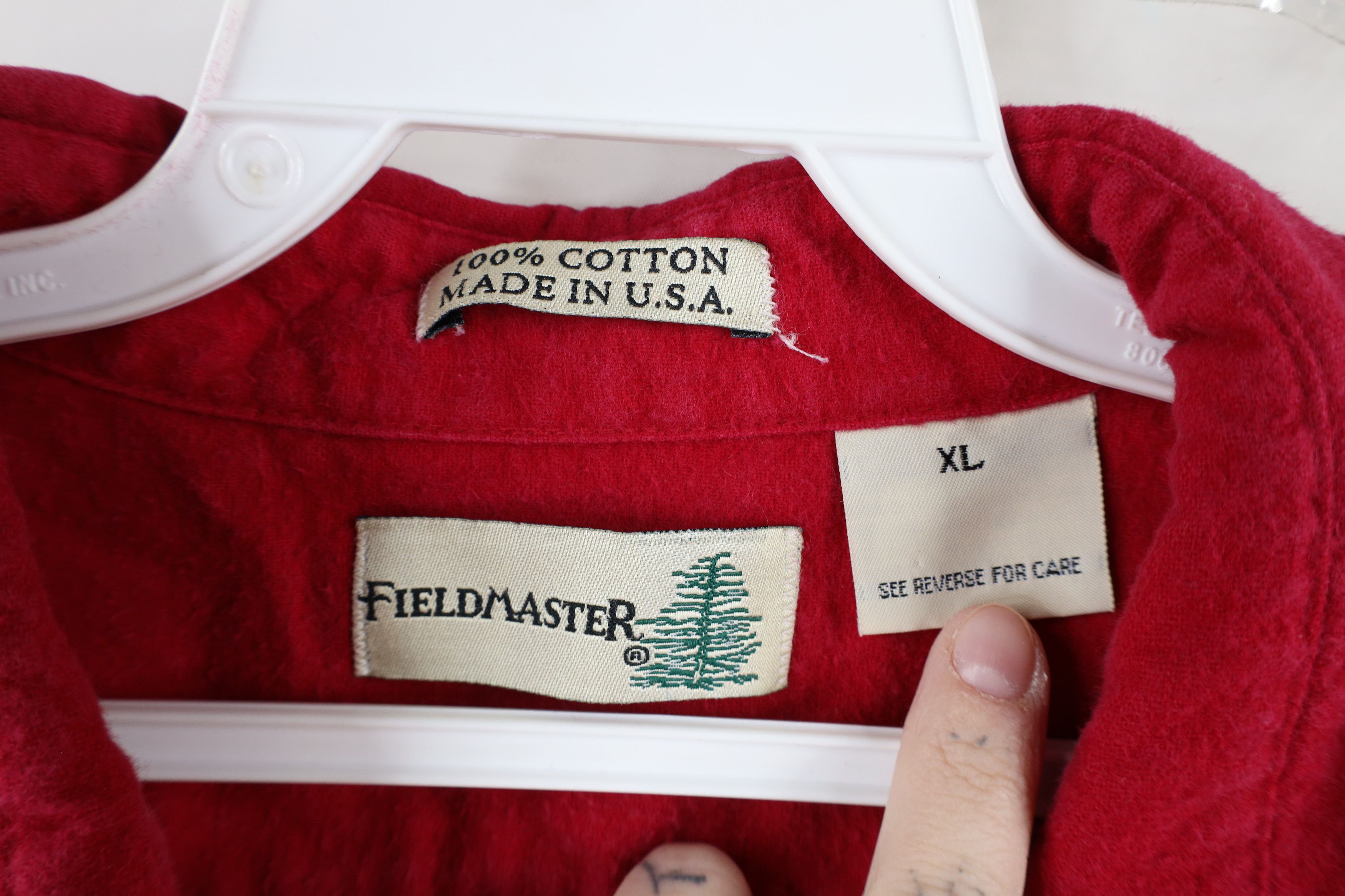 Vintage Vintage 90s Streetwear Cloth Collared Button Shirt Red USA Size US XL / EU 56 / 4 - 6 Thumbnail