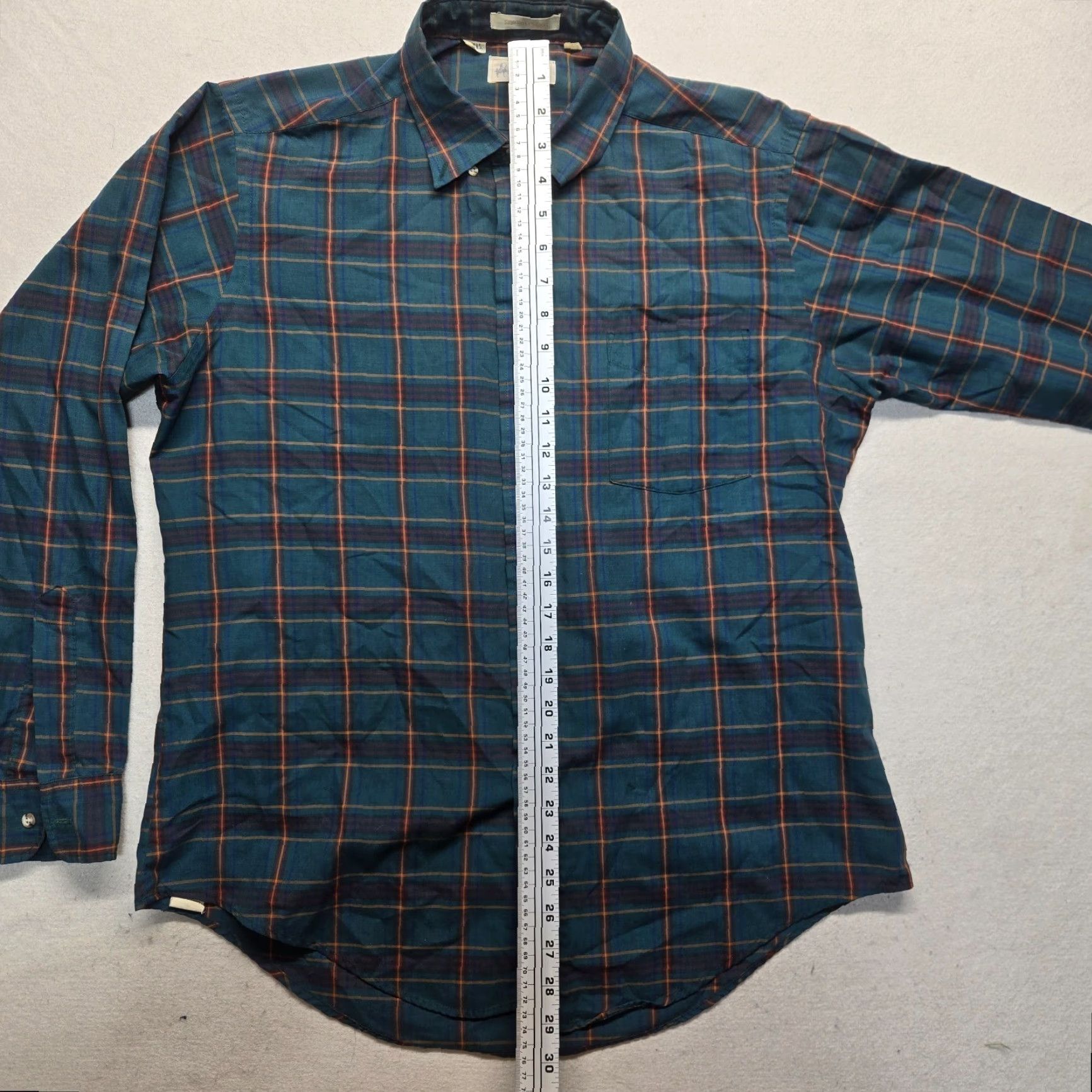 Vintage Saddlebred Green Plaid Button-Up Shirt Long Sleeve Adult Men's Size L Large Size US L / EU 52-54 / 3 - 6 Thumbnail