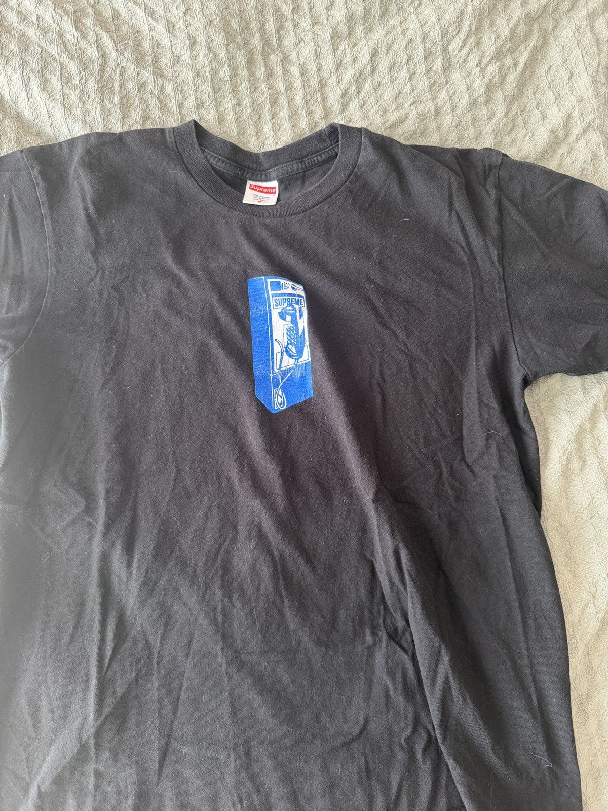 Supreme Black Supreme telephone tee Size US M / EU 48-50 / 2 - 1 Thumbnail