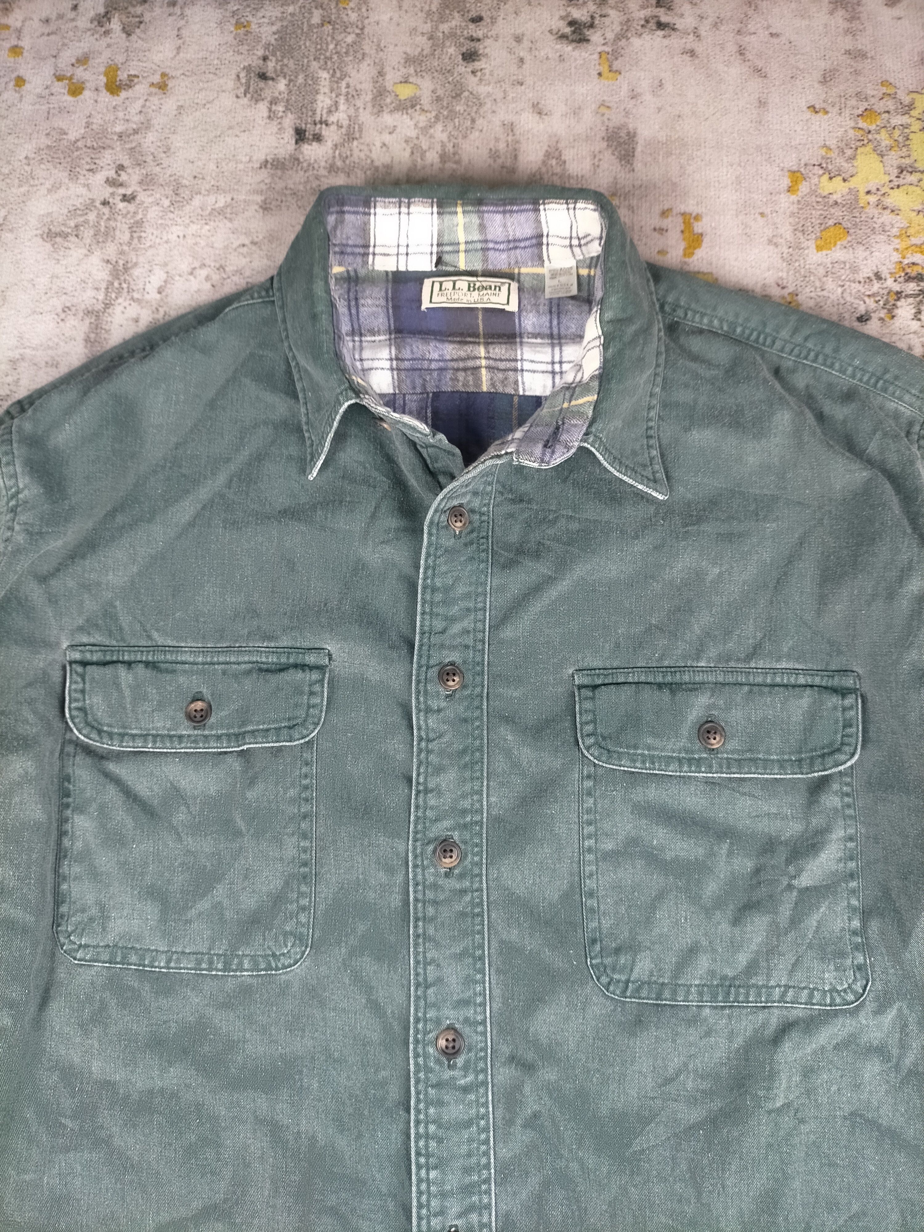 L.L. Bean Vintage 80s LL Bean Flannel Shirt Size US L / EU 52-54 / 3 - 3 Thumbnail