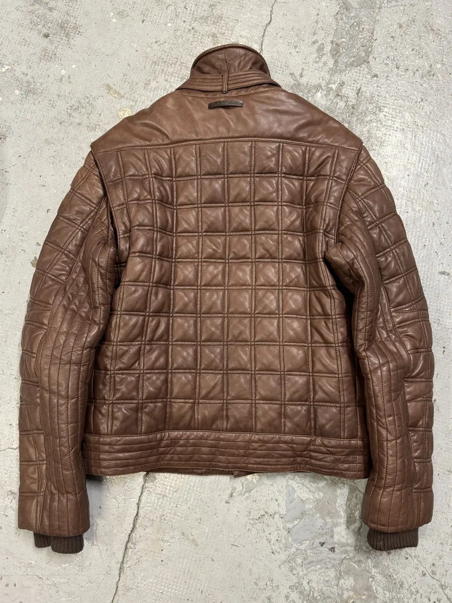 Roberto Cavalli 2000s Roberto Cavalli Brown Square Detachable Sleeves Leather Jacket Size US M / EU 48-50 / 2 - 8 Thumbnail