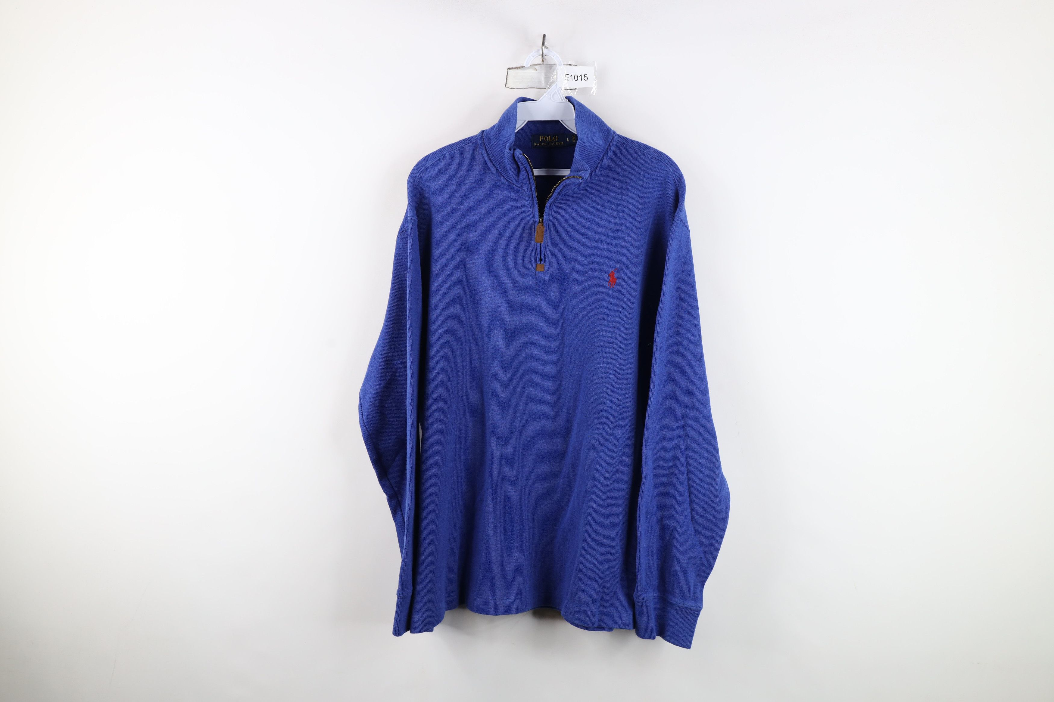 Ralph Lauren Vintage Ralph Lauren Ribbed Knit Half Zip Pullover Sweater Size US L / EU 52-54 / 3 - 1 Thumbnail