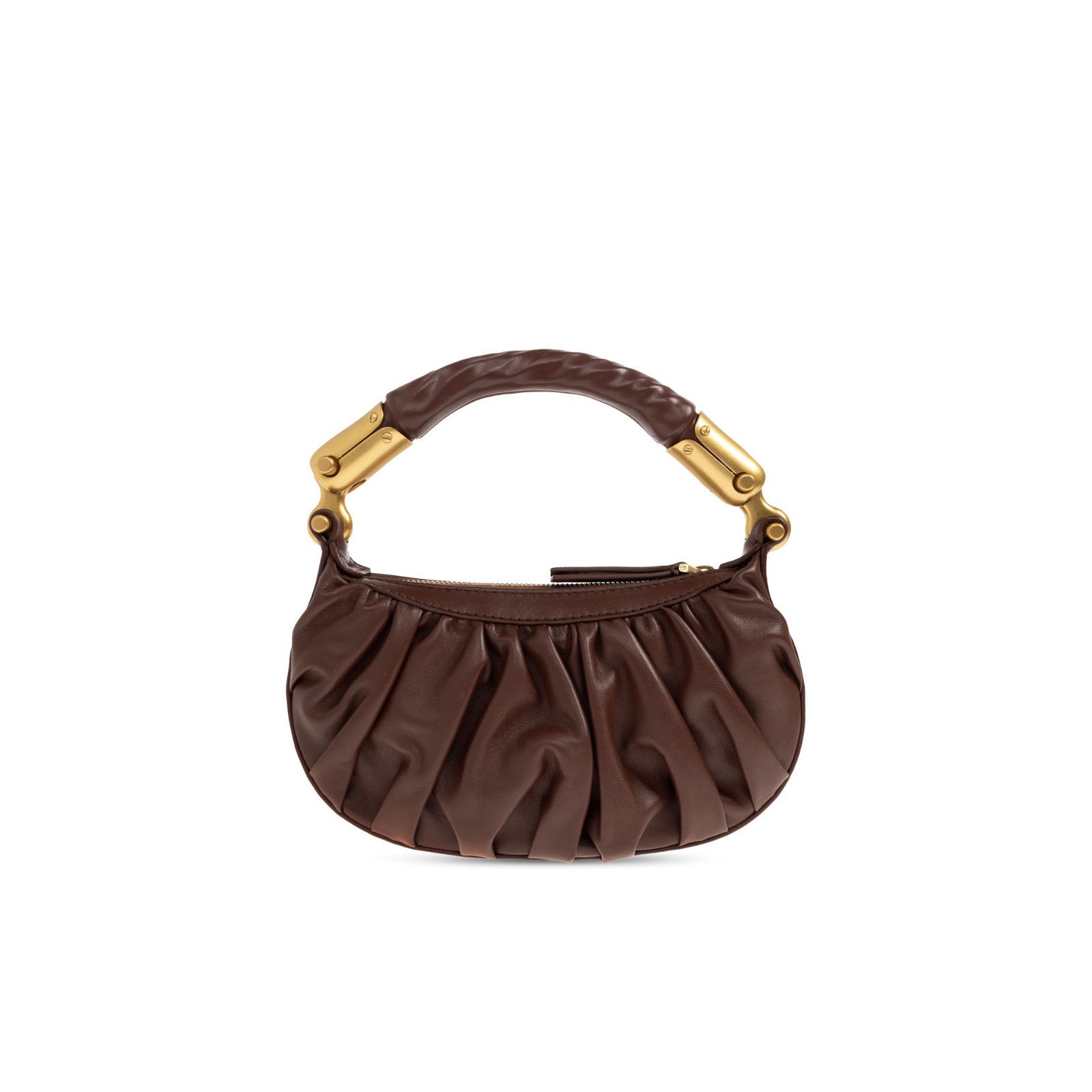 Balmain BALMAIN Ebene Mini Brown Top Handle Bag New & Authentic Size ONE SIZE - 2 Thumbnail