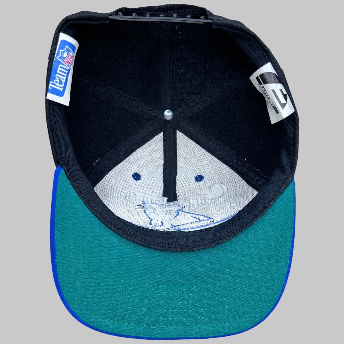 NFL × Vintage Vtg 90s NFL Carolina Panthers Split Bar Eastport Snapback Size ONE SIZE - 6 Thumbnail