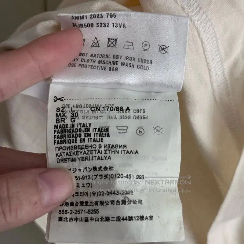 Miu Miu Miu Miu White Women's T-Shirt Size L . Size L / US 10 / IT 46 - 6 Thumbnail