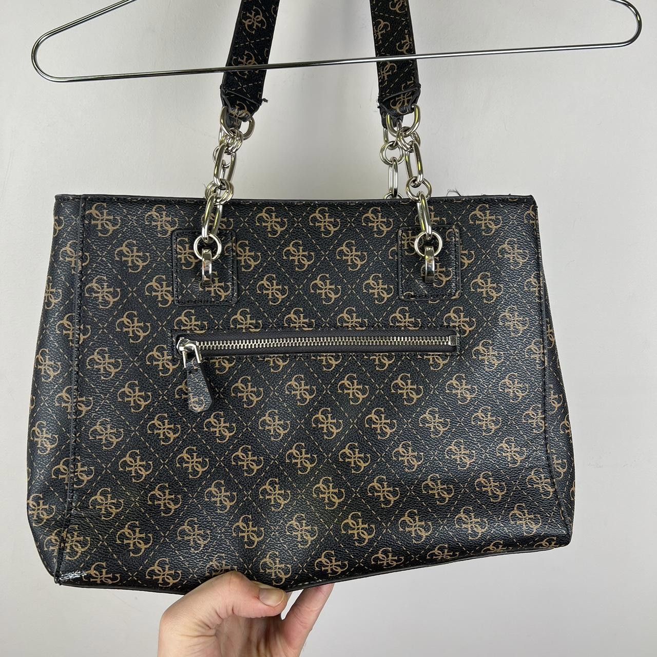Guess GUESS Signature Pattern Tote Bag with Chain Detail Size ONE SIZE - 4 Thumbnail