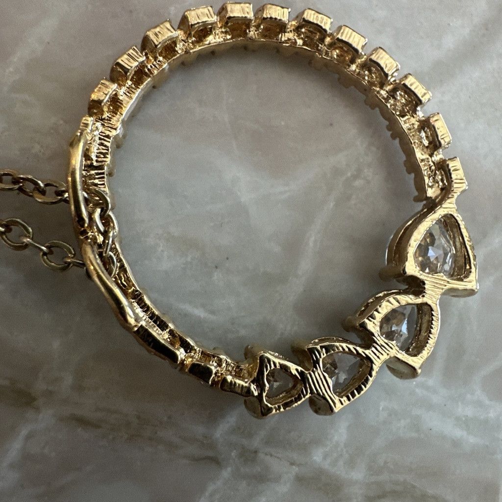 The Unbranded Brand Nolan Miller Signed Designer Rhinestone necklace Circle Of T Size ONE SIZE - 5 Thumbnail