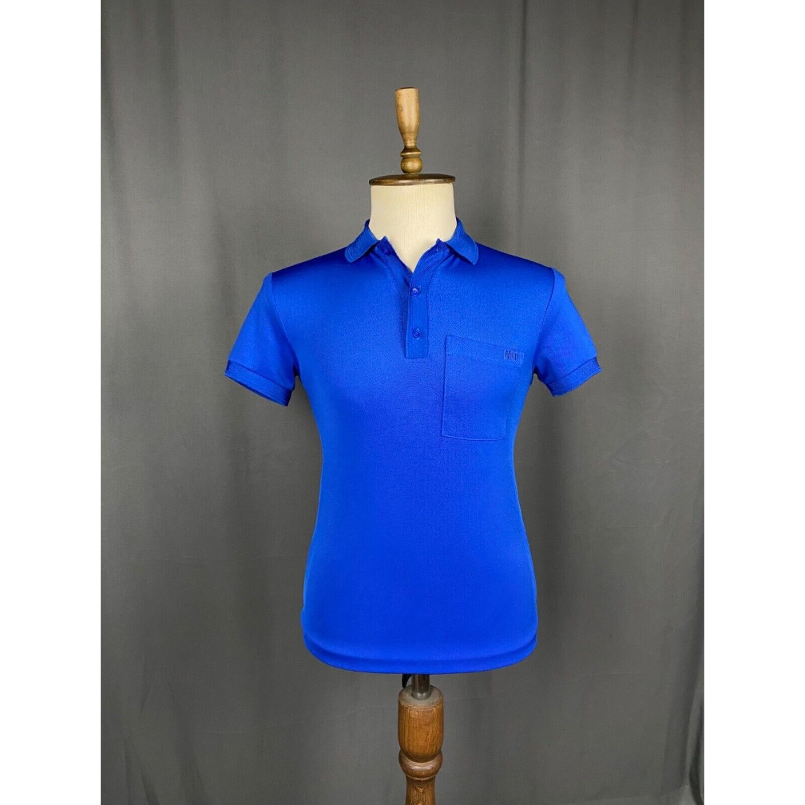 Alexander McQueen MINT! Alexander McQueen Small Logo Men's Blue Polo T-Shirt S Size US XS / EU 42 / 0 - 1 Thumbnail