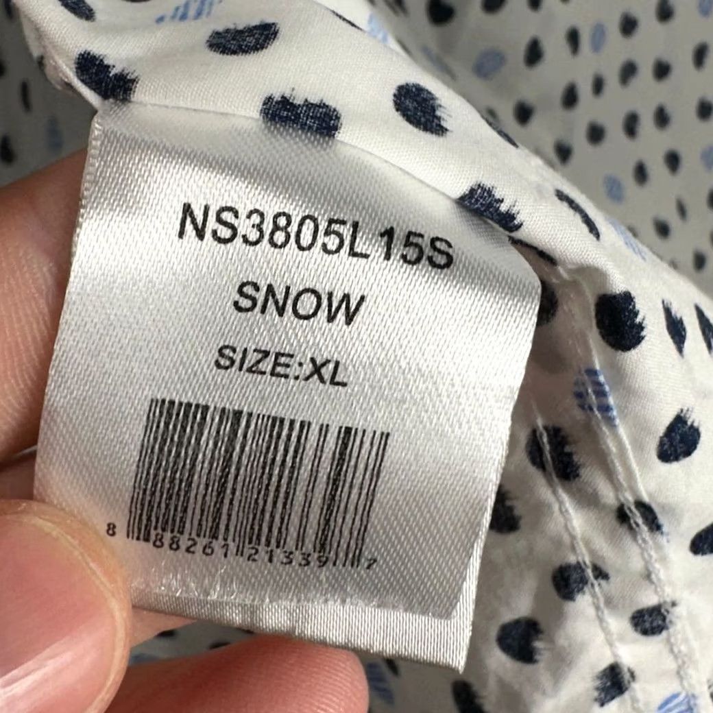 BUGATCHI VINTAGE Bugatchi Button Up Shirt Mens XL Snow White Black Polka Dot Shaped Fit Casual Size US XL / EU 56 / 4 - 5 Thumbnail