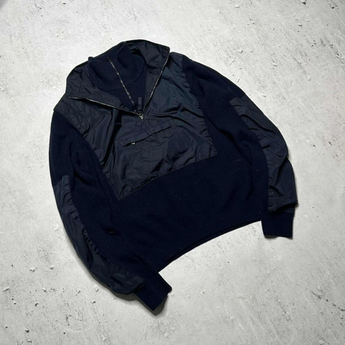 Prada Vintage 2000s Prada sweater nylon quater zip Size XL / US 12-14 / IT 48-50 - 2 Thumbnail