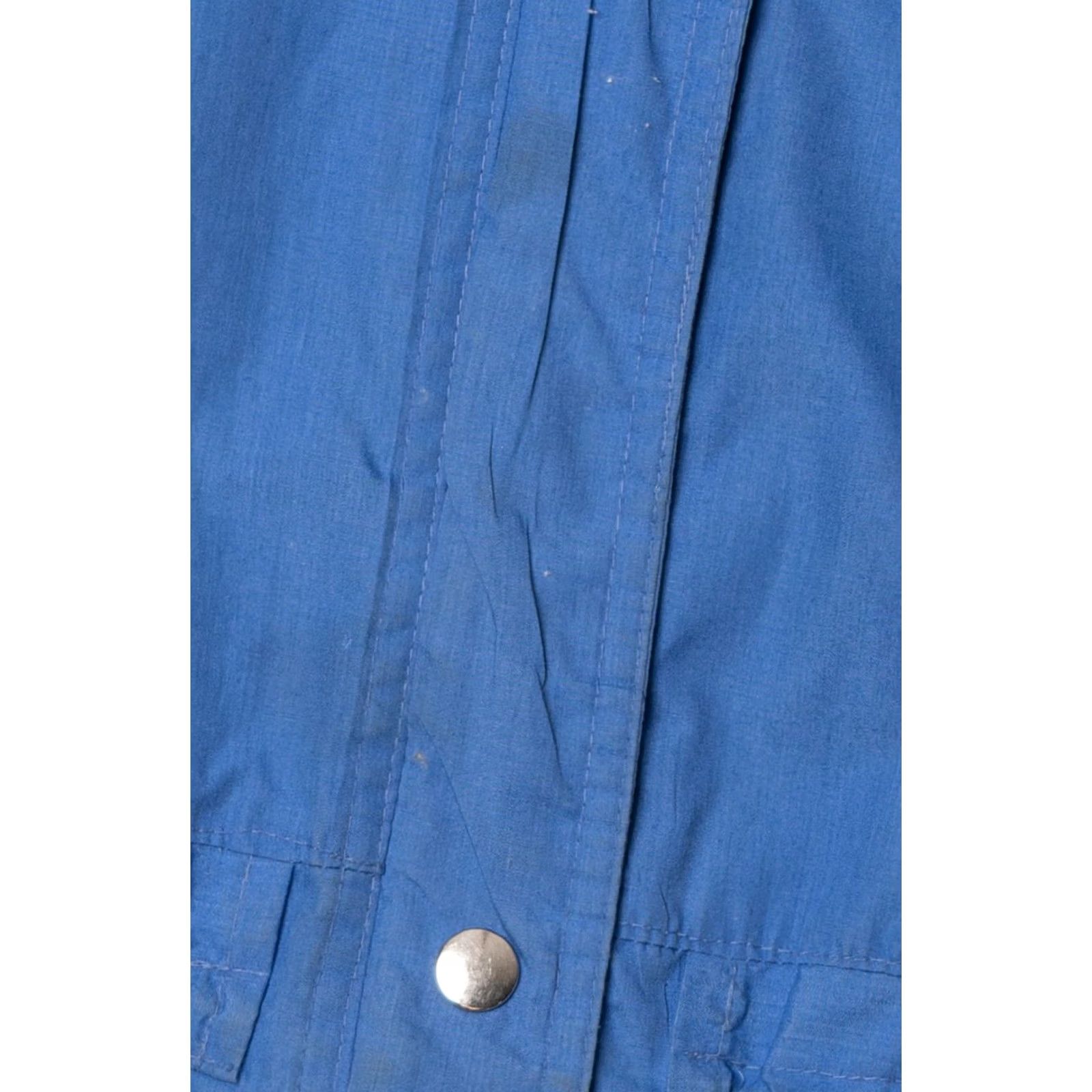 Vintage VINTAGE Henri Christian Large Blue Lightweight Jacket Mens with Concealed Hood Size US L / EU 52-54 / 3 - 7 Thumbnail