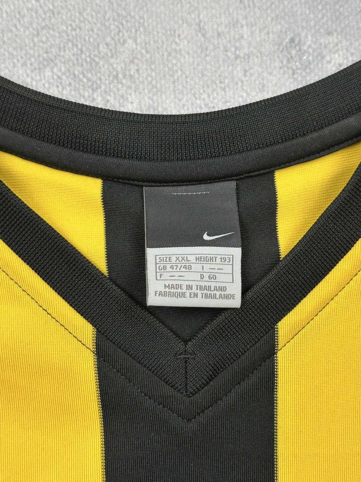 Nike Vintage Nike Striped Football Jersey Yellow Black XXL y2k Size US XXL / EU 58 / 5 - 7 Thumbnail