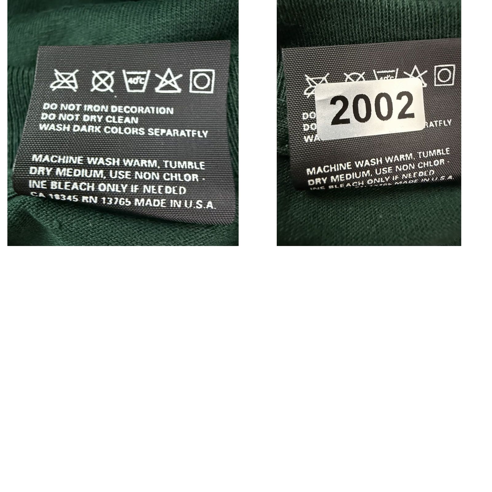 Fruit Of The Loom VINTAGE 90s Fruit of the Loom T-Shirt Mens XL Forest Green Long Sleeve Spellout Print Skater Size US XL / EU 56 / 4 - 9 Thumbnail