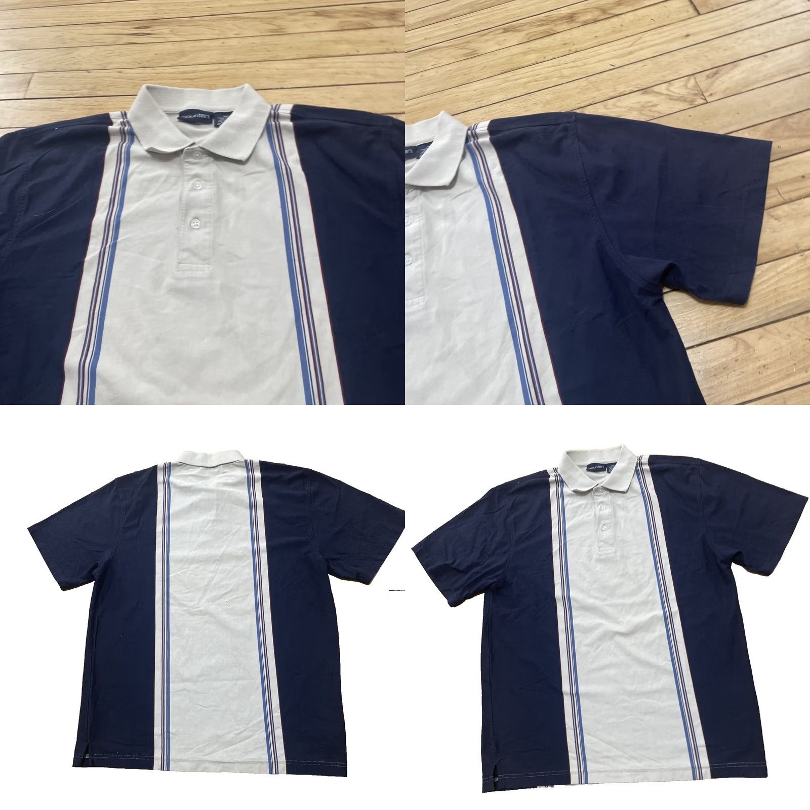 Vintage VINTAGE Puritan Polo Shirt Men L 42-44 VTG Y2k Streetwear Iconic 2 Stripe Blue Cream Shirt Mens L Ivory Striped Mood: Classic Beach Bowling Shirt Size US L / EU 52-54 / 3 - 10 Thumbnail