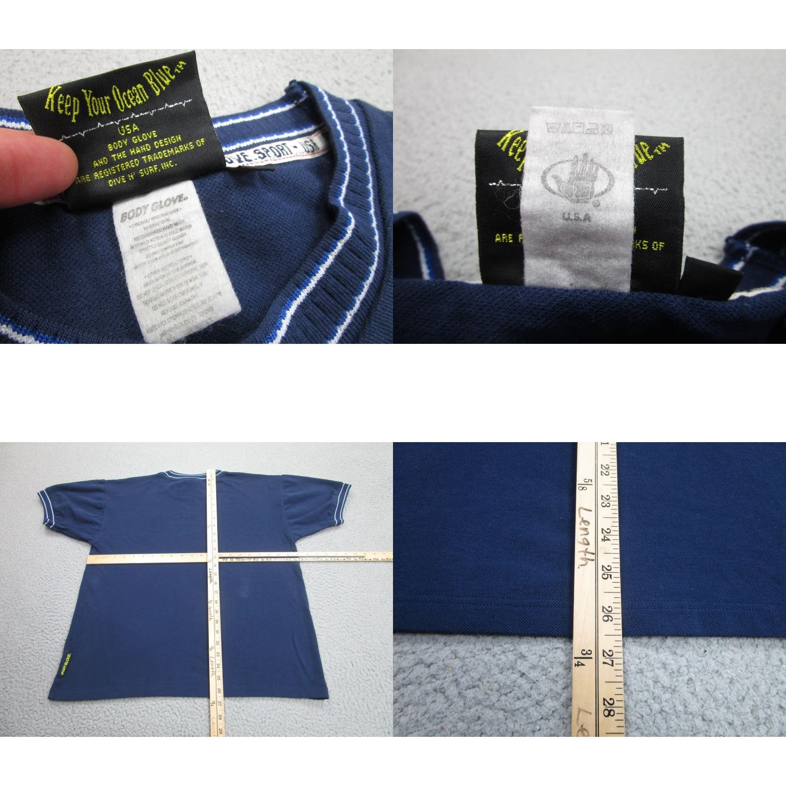 Vintage VINTAGE Body Glove Shirt Mens XL Blue Ringer Surf Logo Made USA 90s Y2K Tee Shirt Mens XL Blue Surf Logo USA 90s Vintage Size US XL / EU 56 / 4 - 8 Thumbnail