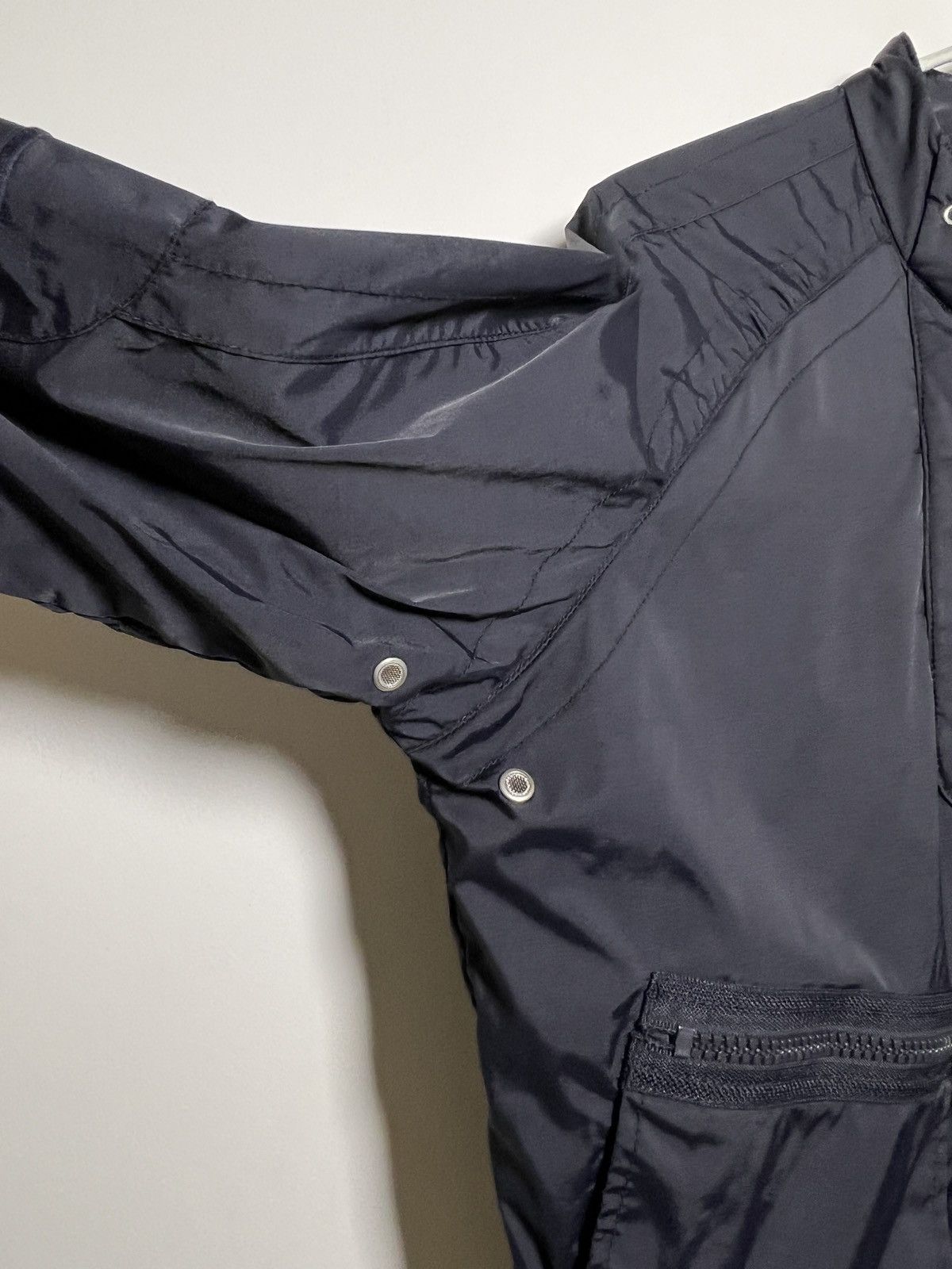 armani y2k multi pocket tech bomber jacket
