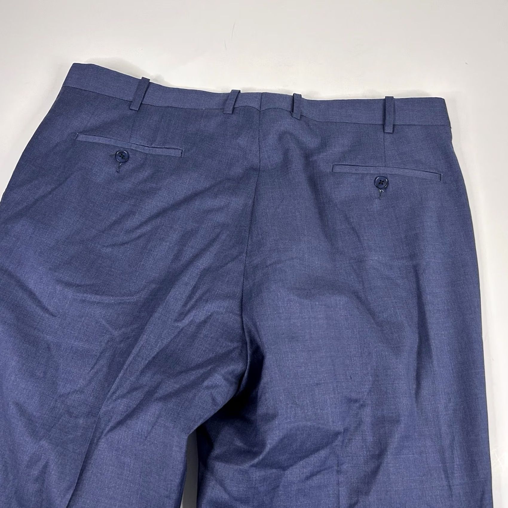 Peter Millar Peter Millar Wool Blend Luxury Dress Pants Blue Flat Front Formal Casual 38 x 33 Mens Size US 38 / EU 54 - 5 Thumbnail