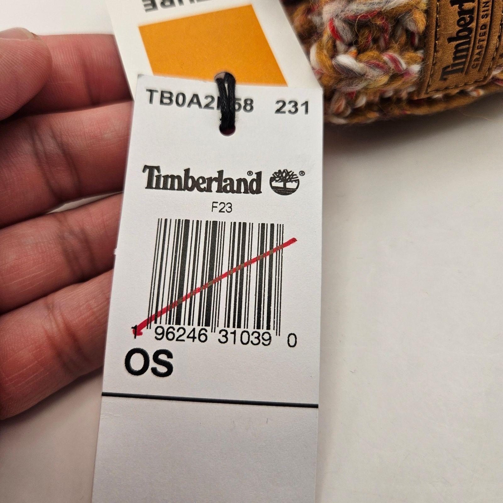 Timberland TIMBERLAND WOMEN'S OS WHEAT LEATHER LOGO PATCH RARE MITTEN Size ONE SIZE - 3 Thumbnail