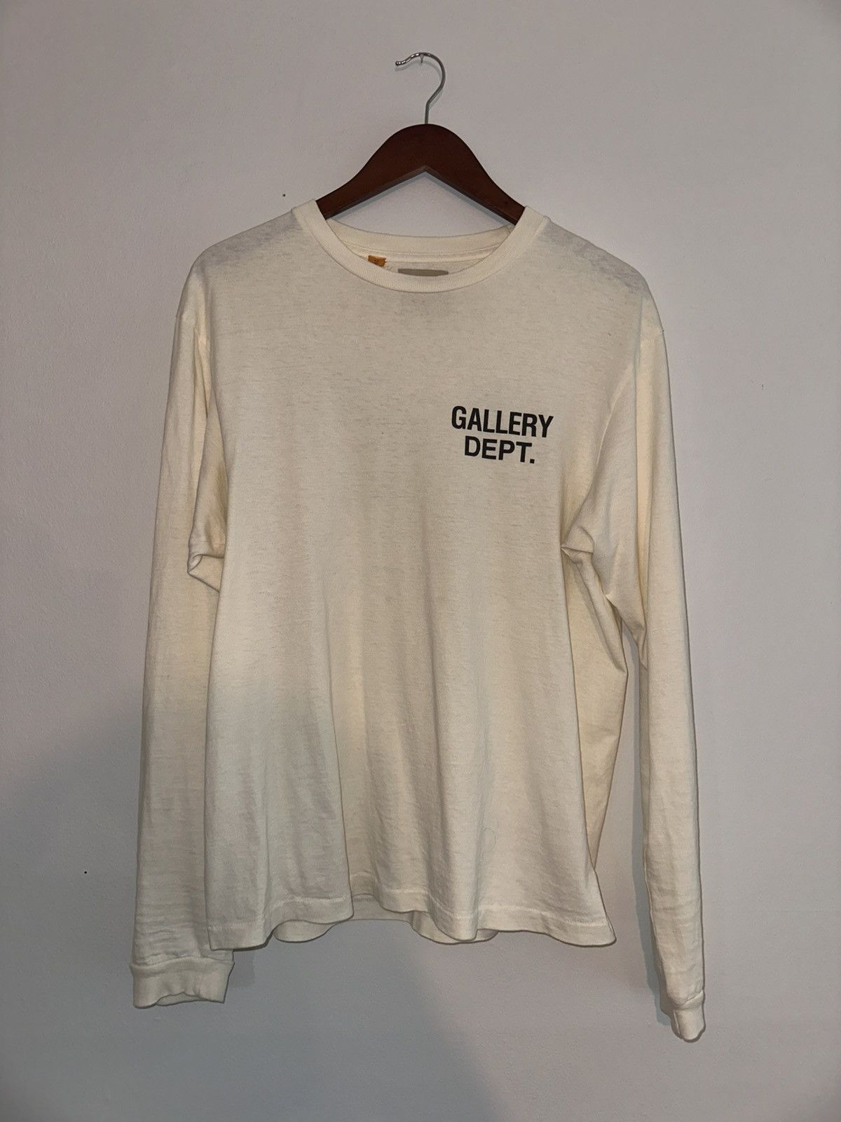 GALLERY DEPT LONG SLEEVE TEE (白 / Mサイズ) Gallery Dept French Logo Long Sleeve Pocket White Tee size