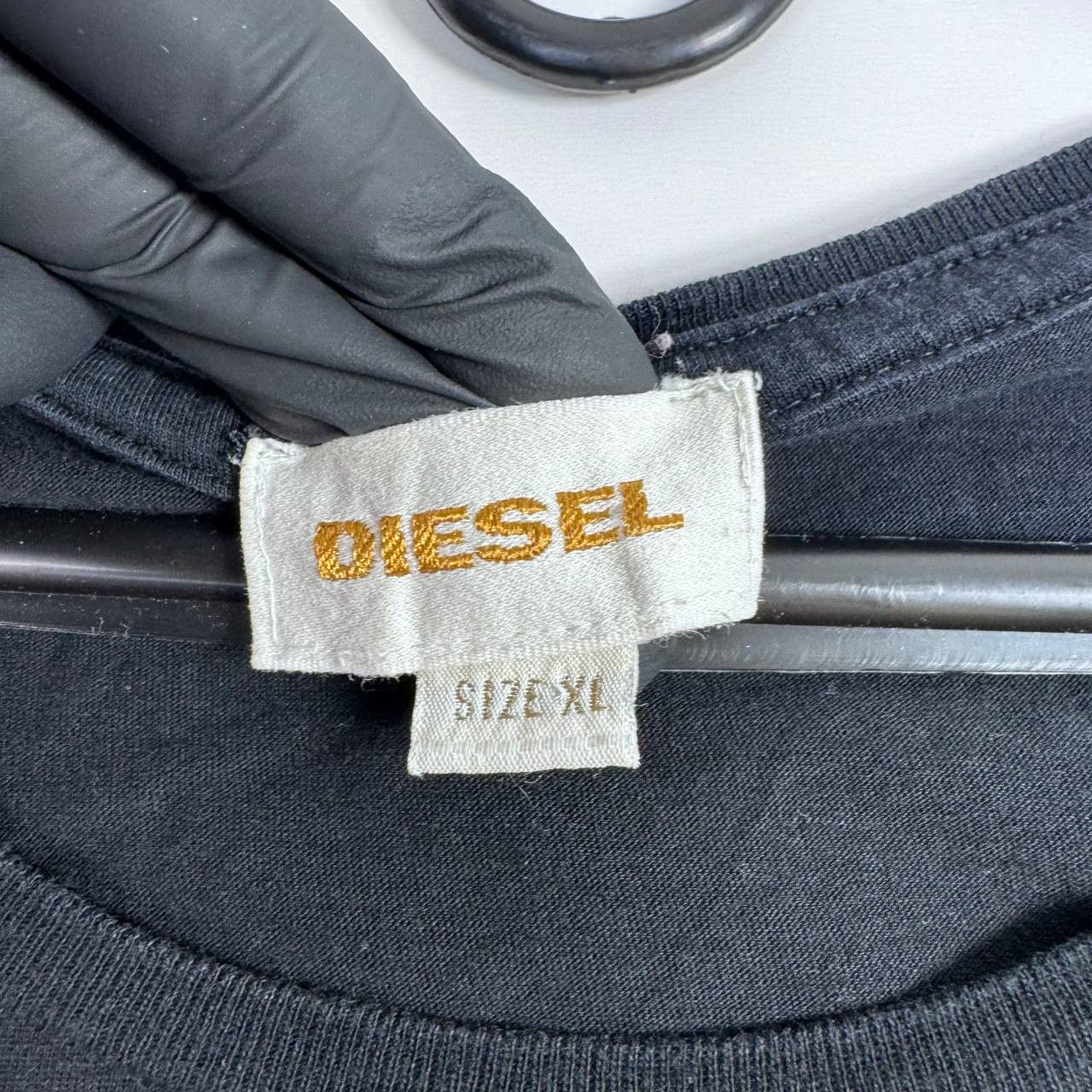 Diesel Diesel Long Sleeve T-Shirt Navy Graphic Logo Mens Size XL Size US XL / EU 56 / 4 - 3 Thumbnail