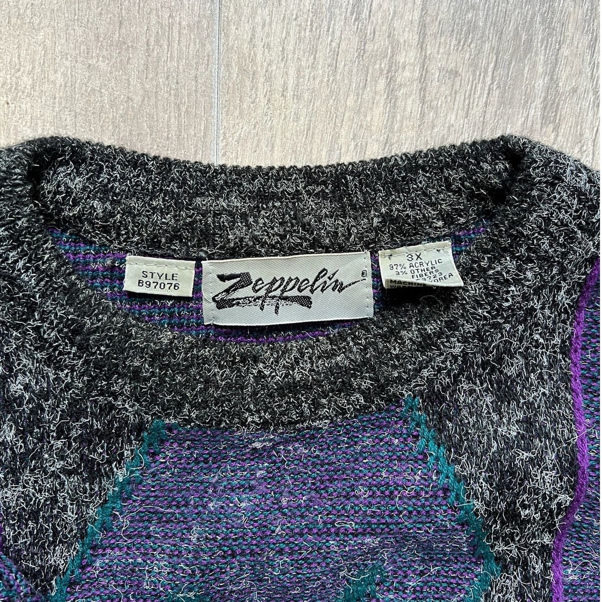 Urban Outfitters Vintage Purple Zeppelin Sweater Size US XXL / EU 58 / 5 - 2 Thumbnail