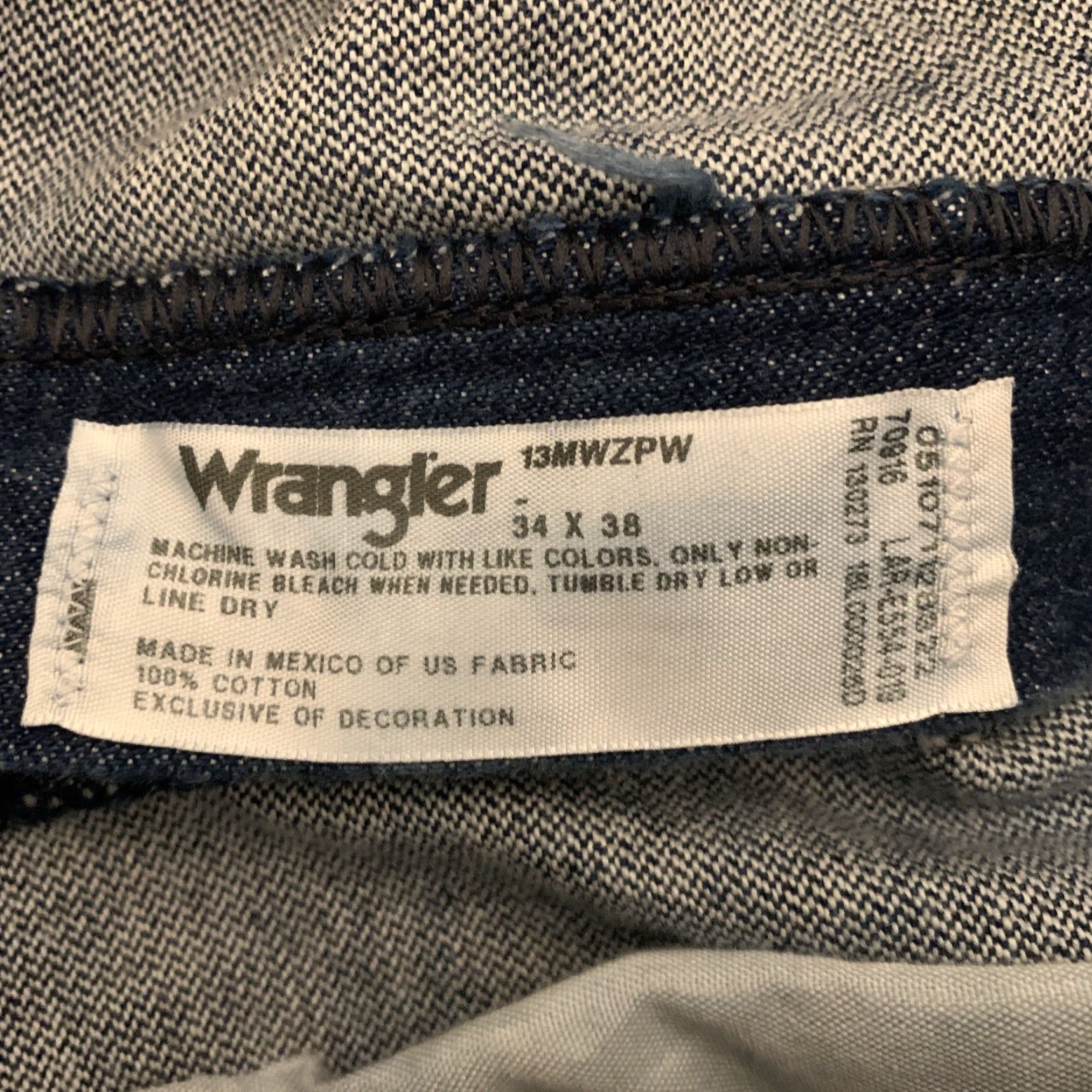 Wrangler VINTAGE Wrangler Cowboy Cut Jeans Mens 34x38 Denim Blue 13MWZ Original Fit Cow Boy EUC Men’s Regular Length Blue Jeans Mens Size US 34 / EU 50 - 5 Thumbnail