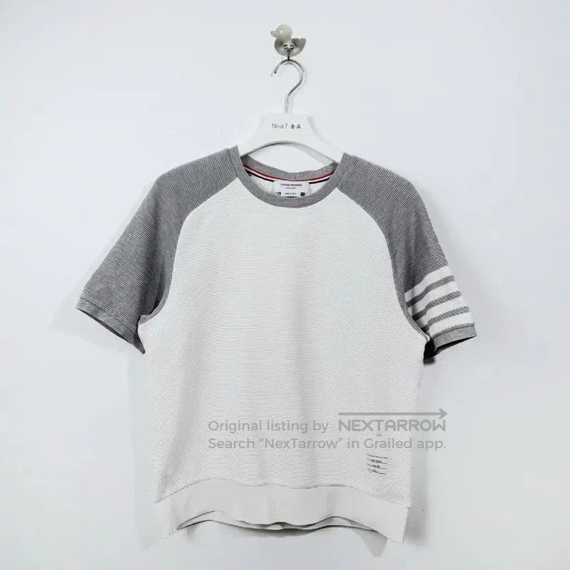 Thom Browne Thom Browne Men's Cotton T-Shirt in White . Size US S / EU 44-46 / 1 - 1 Thumbnail