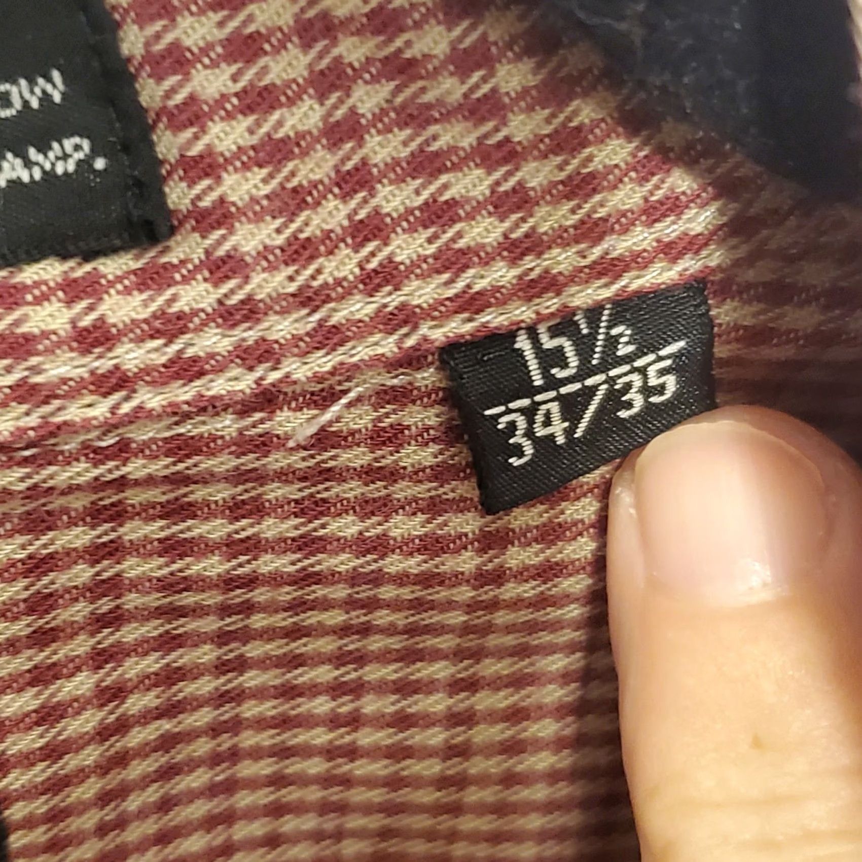 Enro VINTAGE Enro Dress Shirt Mens 15.5 34/35 Pima Pinpoint Oxford Combed Cotton USA Red Size 34R - 3 Thumbnail